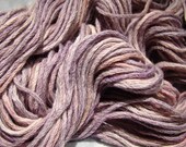 Hand Dyed Yarn, Alpaca and Pima Cotton, Worsted Weight - Lavender Sherbet - OOAK