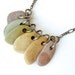 Natural stone jewelry - rainbow necklace - river rocks - Rock Collections, Rainbow
