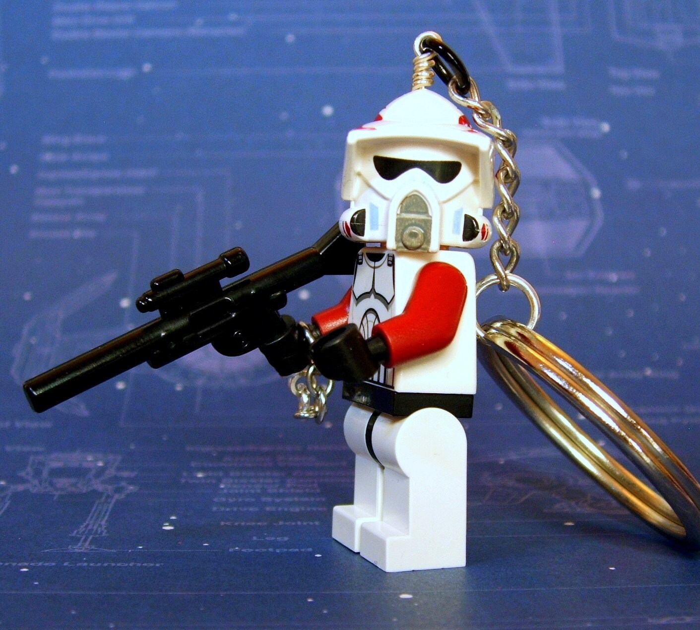 lego star wars clone trooper keychain