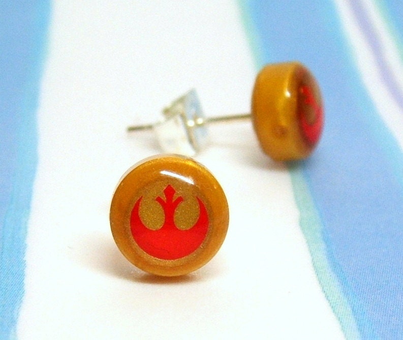 Star Wars Earrings , Alliance Starbird Earrings made from LEGO (r) Pieces