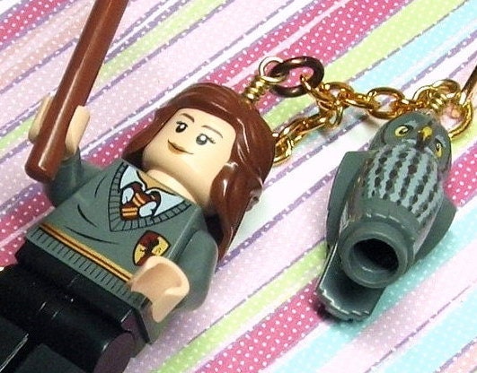 Hermione Granger & Owl Bookmark - Original Design made with Genuine Lego Pieces