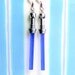Light Saber Earrings in Dark Purple, made from Genuine Star Wars LEGO (r) Light Sabers