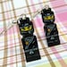 Black Ninja Earrings made with Genuine LEGO (r) Microfigs