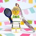 Tennis Pro Keychain - made from Series 7 LEGO (r) Minifigure