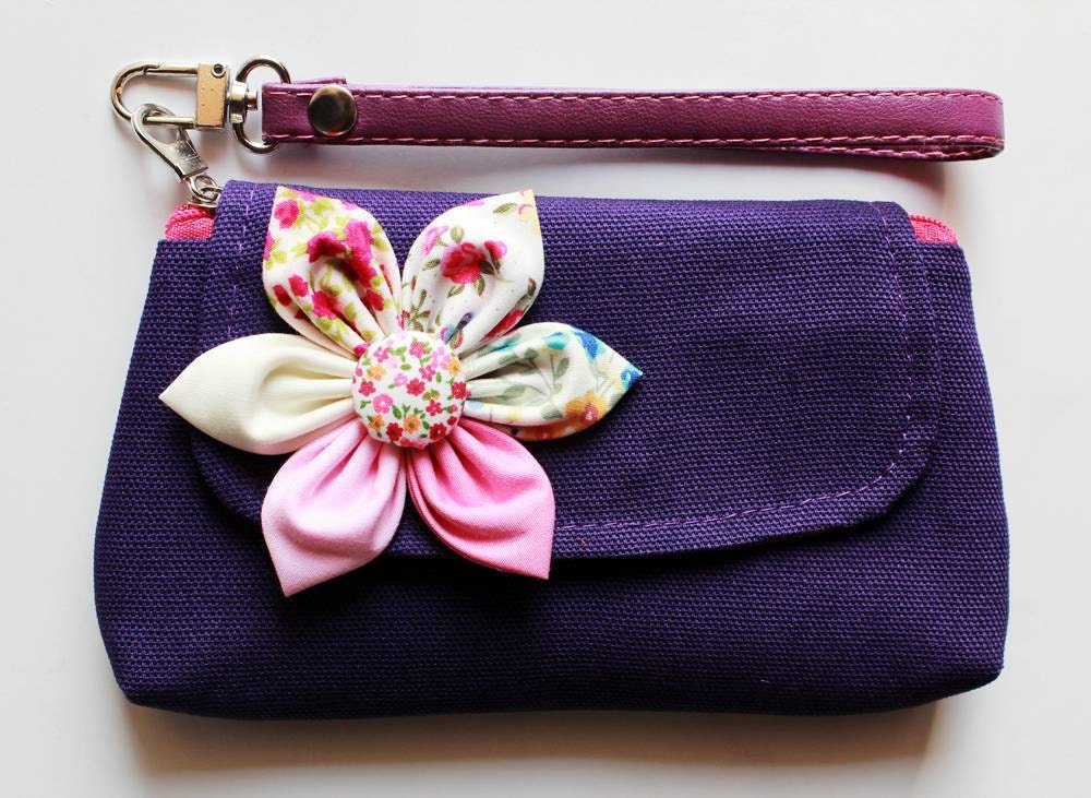 iPhone Purse Clutch, Wallet, Fabric Cases, Fabric Wallet, Gadget Wallet iPhone Samsung Galaxy, CellPhone Case, Padded
