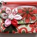 Orange Floral wristlet purse zipper wallet cell phone coins iPhone PROMOTION Buy 3 Get 1 FREE