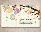 100 Custom High Quality Business Cards - Display Cards - Earring Cards - Floral Tree - No. 80