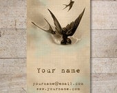 100 Custom High Quality Business Cards - Display Cards - Earring Cards - Vintage Sparrow - No. 117