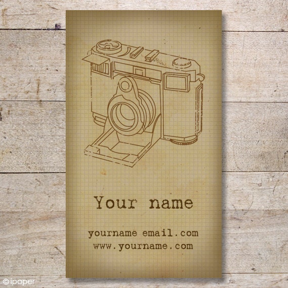 100 High Quality Business Cards - Display Cards - Vintage Camera - No.122