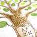 LARGE Wedding Guest Book Tree 24 x 18  Customizable ORIGINAL Watercolor Painting Thumbprint Tree up to 225 guests