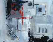 Abstract , Daily Painting, 12x12" Mixed Media, "Feeling My Way"