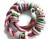 Vintage Round Ring Beads Macrame Cord Take Apart for Beads Needs TLC