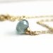 Moss Aquamarine Necklace, Gemstone necklace, Handmade