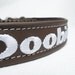 One inch leather nylon personalized dog collar (Sizes 18-24)