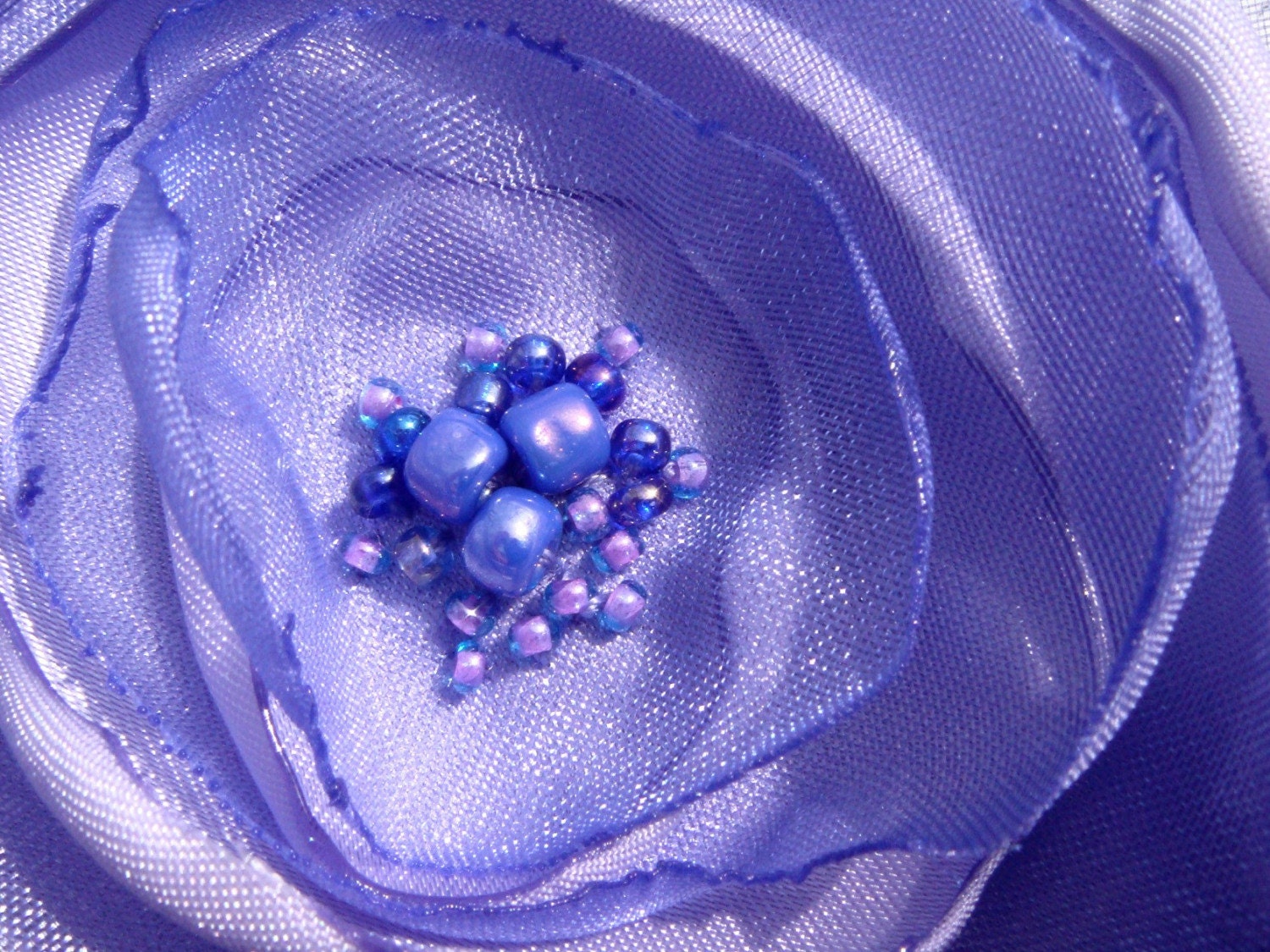 Prom Quinceanera Purple Floral Beaded Hair Pins