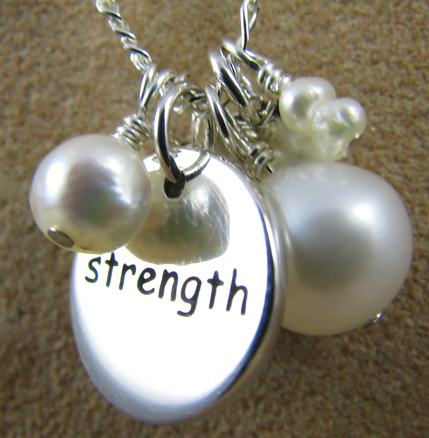 Survivor Jewelry Strength Courage Charm Necklace by GardenofOhm