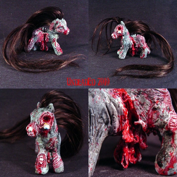 SALE SALE SALE 25.00 DOLLARS OFF My Demon Pony Shaun Zombie Pony ooak My Little Pony