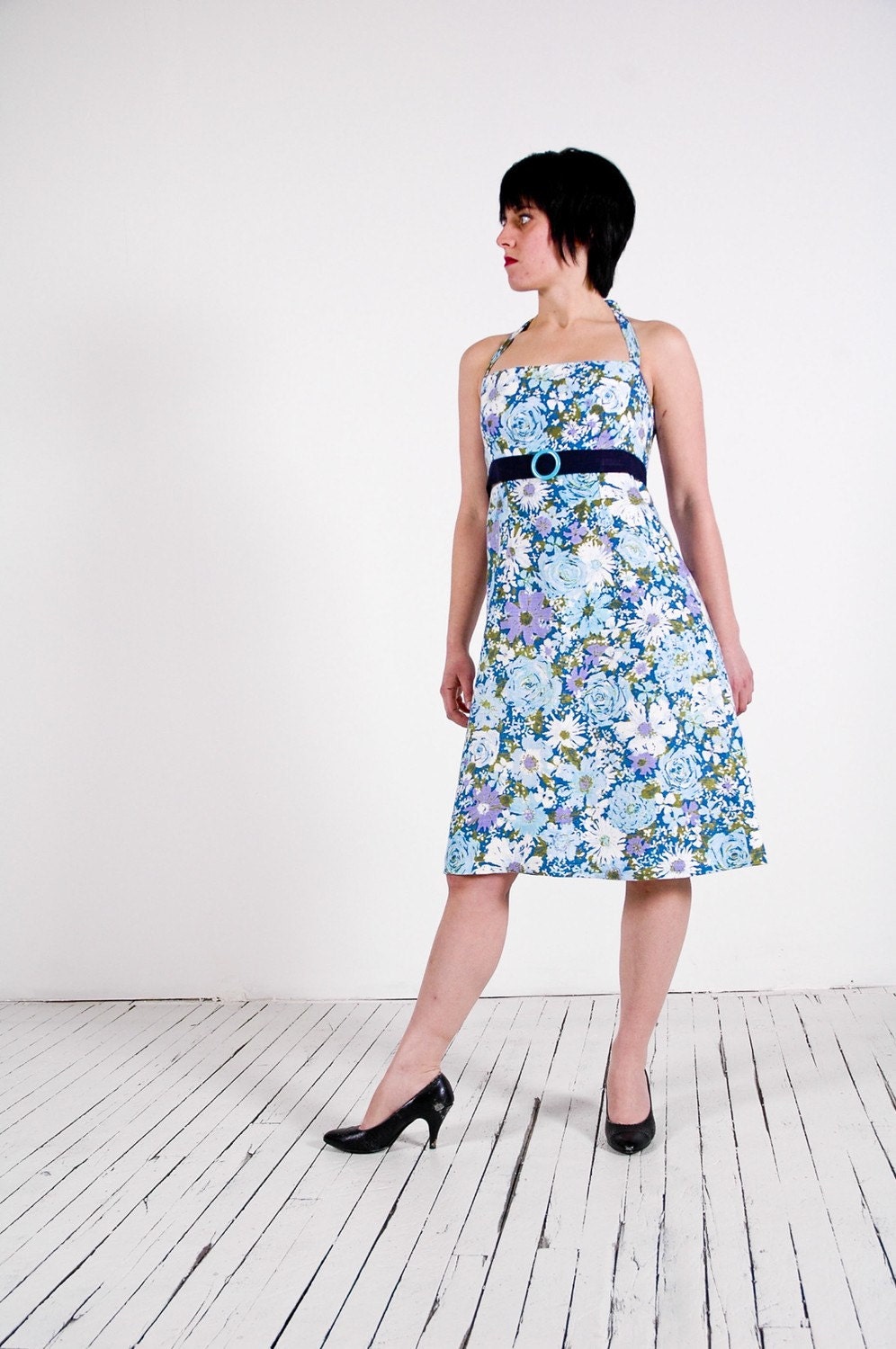 Vintage Inspired 1960s Dress by Tracy McElfresh "Jazzy Blue Note"