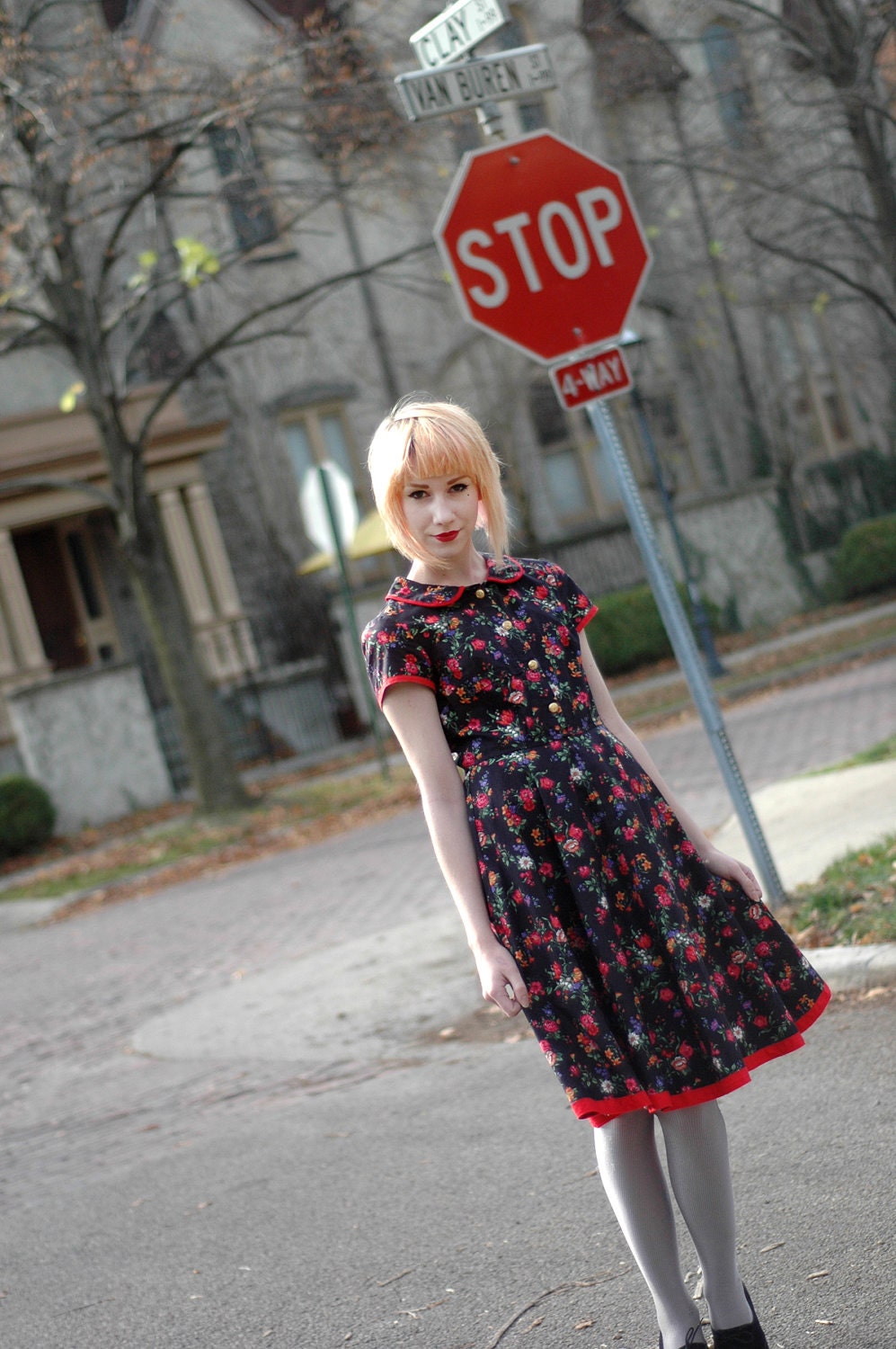 Haute couture Custom Made Dress Vintage Inspired "Father Knows Best" by Tracy McElfresh