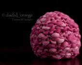 OOAK Newborn Chunky Reversible Beanie Hat - Crushed Raspberries - Spring Collection