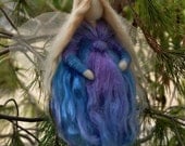 Needle felted Waldorf inspired wool Winter Frosty Fairy- Wall hanging Angel Ornament--needle felt by Daria LvovskyFor custom orders