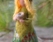 Needle Felted Waldorf  Wool Fairy-Spring-Waldorf inspired standing doll-soft sculpture -needle felt by Daria Lvovsky