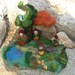 Needle felted Waldorf Forest creature playscape- Gnomes-Blue bird-needle felt by Daria Lvovsky-Made to custom order.