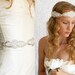 silvery beaded crystals and pearls wedding sash - bridal versatile piece.