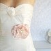25% Holidays Sale Bridal lace sash - pink rose - bridal gown sash - pink sash - shabby chic wedding