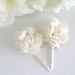 flower hair clip silk flower hair clip white/ivory flower hair clip Wedding Hair Accessories -2 white hair flowers