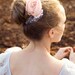 Free shipping -Wedding Hair Accessories -Peach color flower hair clip with lace and pearls