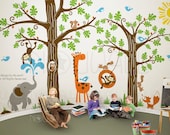 Children Wall Decal Wall Sticker Nursery decal - Wondrous Woodland tree decal - 107