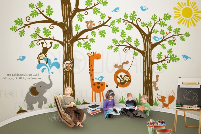 Children Wall Decal Wall Sticker Nursery decal - Wondrous Woodland tree decal - 107