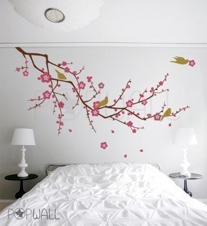 Vinyl Wall Sticker Wall Decals Tree Decal - Cherry Blossom Branch decal- 010