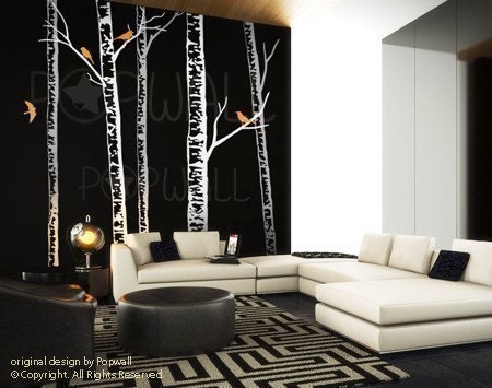 Wall decals wall stickers - Birch Trees wall decal 068