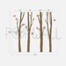 Tree Wall Decal Wall Sticker Art - Birch Tree Decal - EXTRA 10 FREE Flying Birds - 075