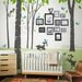 Art Wall Decals Wall Sticker Tree Decal - Fantasy Woodland - fawn birds squirrels fairy land Nursery Decal - 106