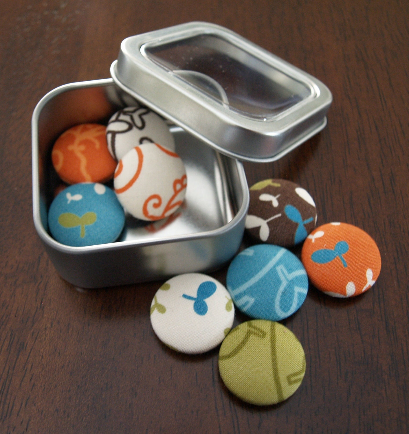 Fabric Button Magnets - Bold Nature