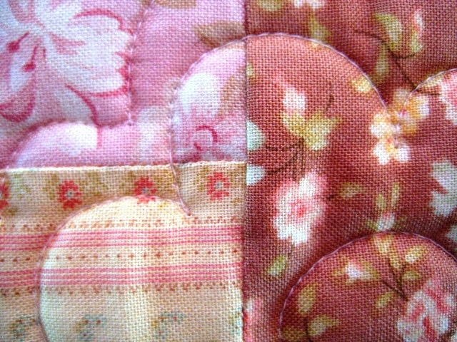 Cottage Chic Napping Quilt, Lap Quilt, Throw, Shabby Chic Medley