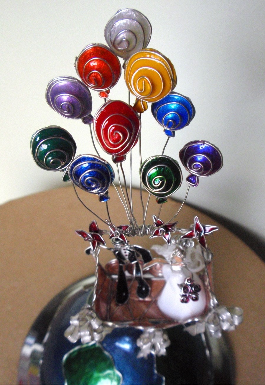 World Travelers- Wedding Cake Topper