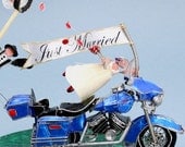 The Custom Motorcycle Wedding Cake Topper