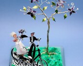 Tandem Bicycle Wedding Cake Topper