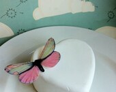 EDIBLE Butterflies The Original- Light Pink and Green - Cake & Cupcake Toppers - PRECUT and Ready to Use