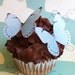 EDIBLE Butterflies The Original - Small Baby Blue - Cake & Cupcake toppers - PRECUT and Ready to Use
