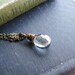 Mystic Quartz Briolette Wire Wrapped Antique Brass Chain Necklace - Mystic Sea