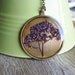 Botanical Necklace Spirea Plant Botanical Jewelry Pressed Flowers Resin Antique Brass Chain