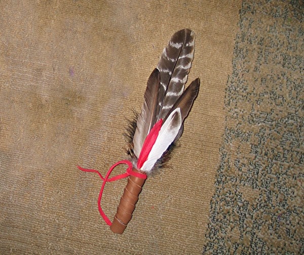 Smudge Fan with a Hint of Red