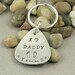 DAD Personalized Hand Stamped Pure Aluminum Key Chain A Great Gift for DAD