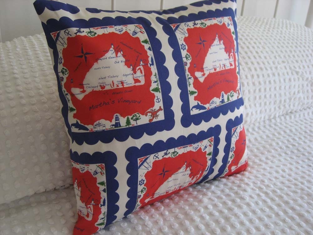 Martha's Vineyard Nautical Organic Cotton Pillow Case