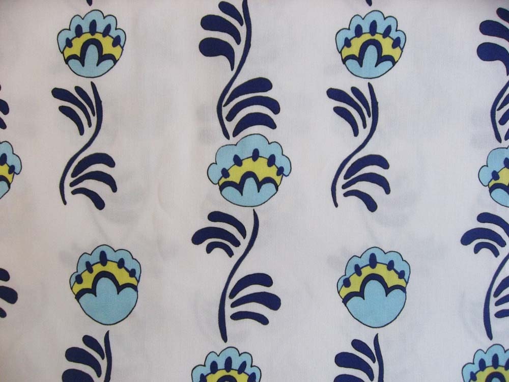 Floral Striped Organic Cotton Fat Quarter